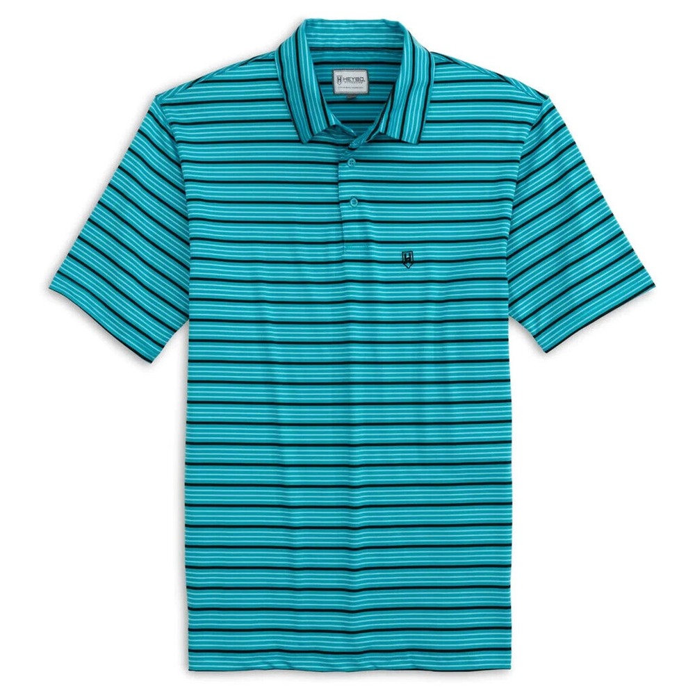 Heybo Striped Blue Black Polo Shirt Men’s 3XL XXXL